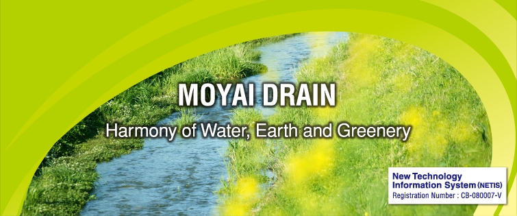 MOYAI DRAIN@Harmony of Water, Earth and Greenery